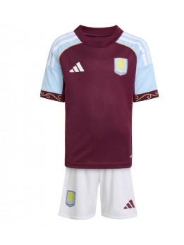 Billige Aston Villa Hjemmedraktsett Barn 2025-26 Kortermet (+ Korte bukser)